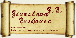 Živoslava Nešković vizit kartica